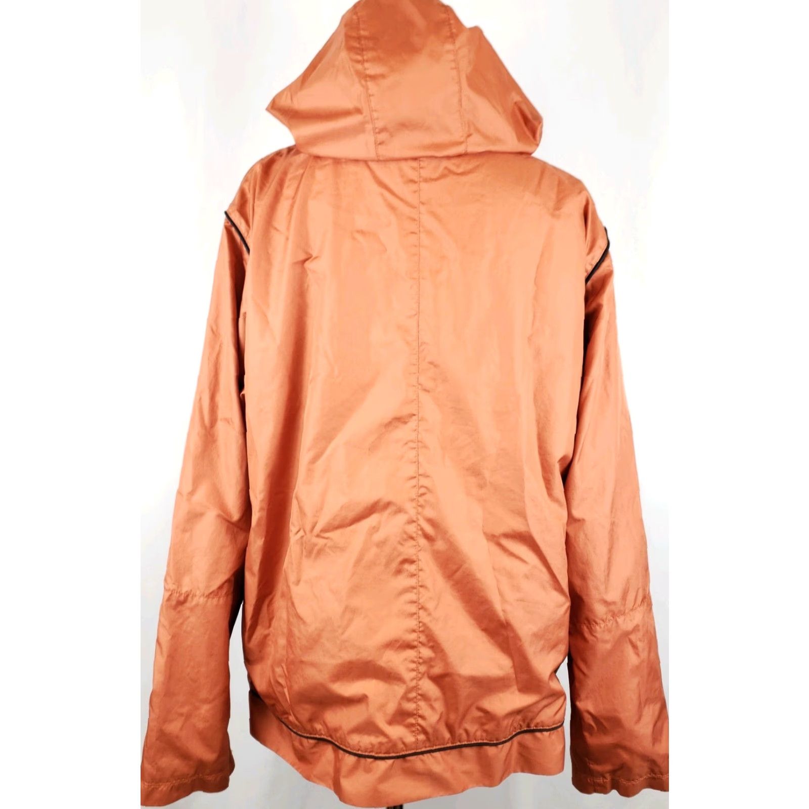 Nike VINTAGE Nike Jacket Womens Medium Orange Full Zip Hood Lined Mini Swoosh Ladies Size M / US 6-8 / IT 42-44 - 2 Thumbnail