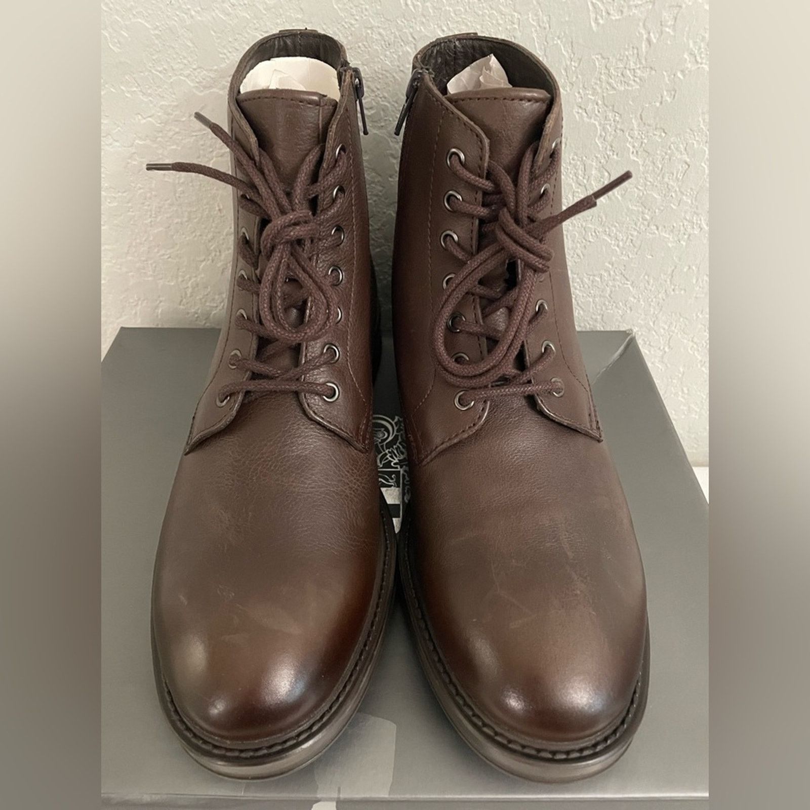 Vince Camuto Vince Camuto Langston Leather Lace Up Boot w/ zipper Mens 9 Size US 9 / EU 42 - 2 Thumbnail