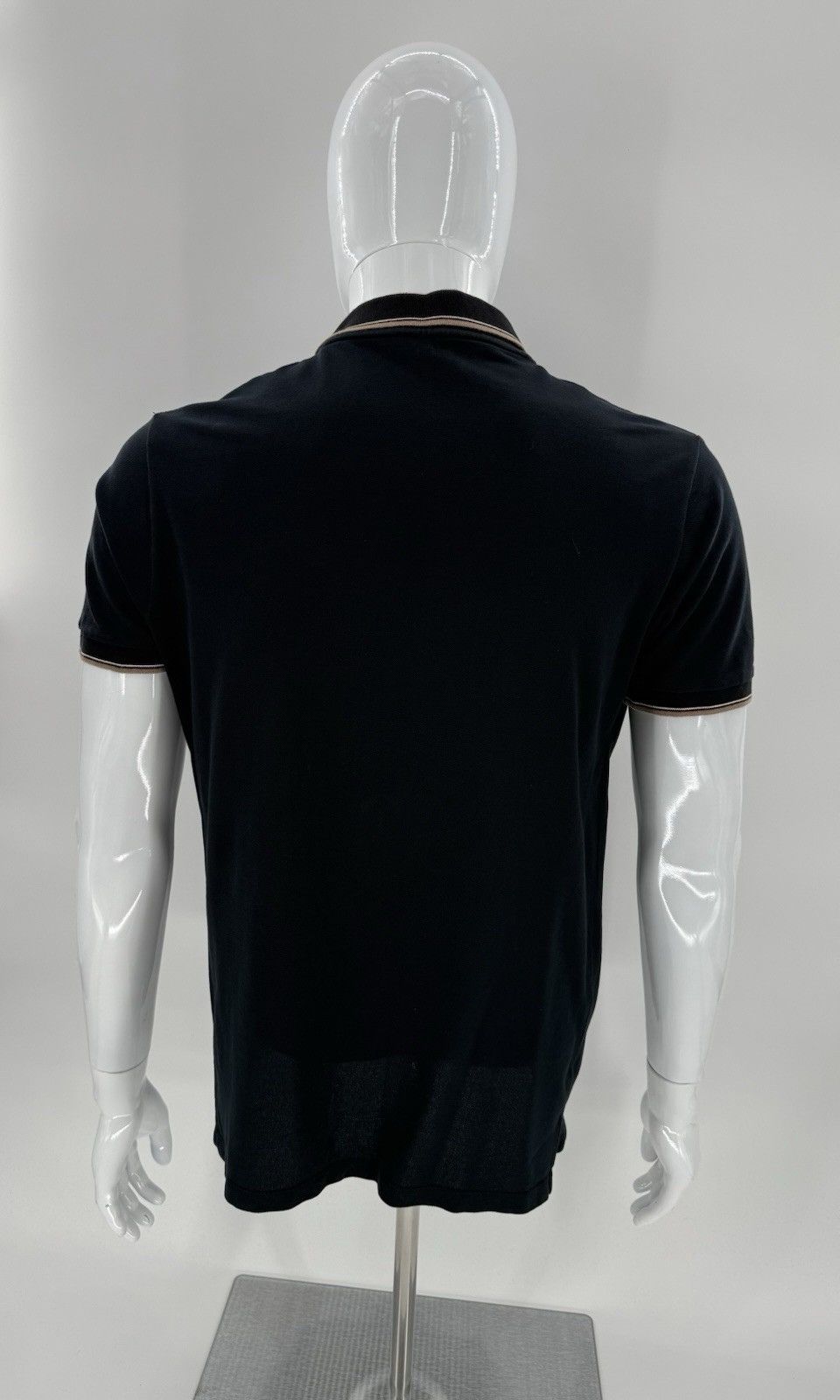 Valentino Mens Valentino Roma Black Embroidered Logo Polo Shirt Large Size US L / EU 52-54 / 3 - 8 Thumbnail