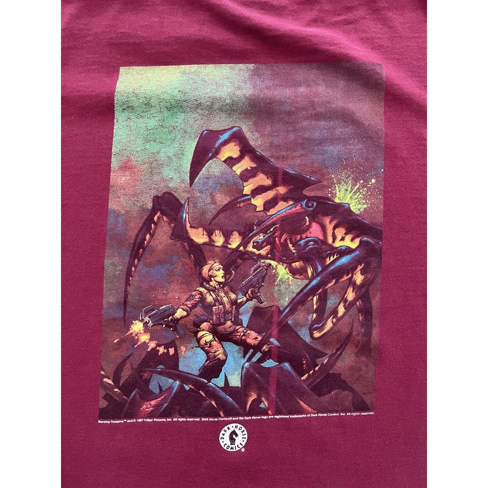 Vintage Vintage Starship Troopers Movie Promo T Shirt XL 90s Size US XL / EU 56 / 4 - 8 Thumbnail