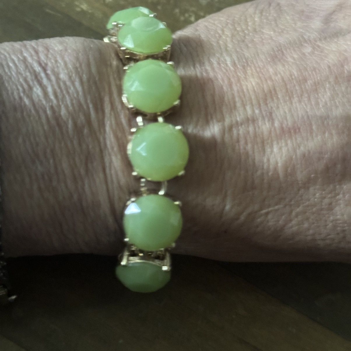 J.Crew J.Crew gold tone green cabochon stones bracelet Size ONE SIZE - 5 Thumbnail