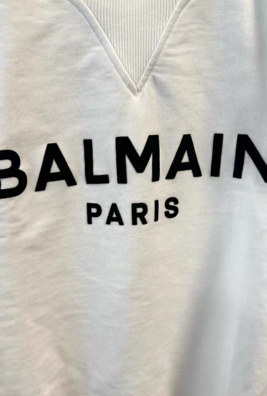 Balmain Balmain White Logo Sweatshirt Sz.M Size US M / EU 48-50 / 2 - 3 Thumbnail