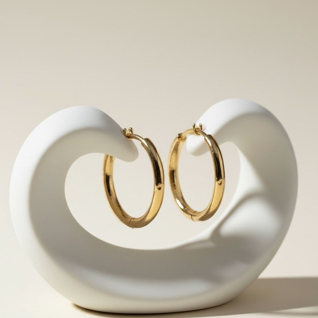 Other Lonna & Lilly Gold Tone Textured Hoop Earrings Classic Round Size ONE SIZE - 2 Thumbnail