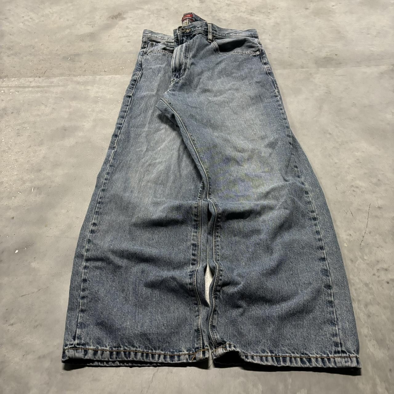 Sean John × Vintage Crazy Vintage Y2K/2000s Baggy Grunge Dark Wash Sean John Skater Denim Jeans! Size US 36 / EU 52 - 3 Thumbnail