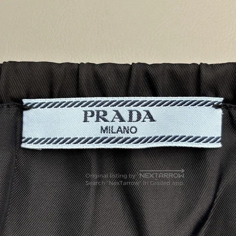 Prada Prada Black metal triangle logo nylon skirt Size 25" / US 0 / IT 36 - 5 Thumbnail