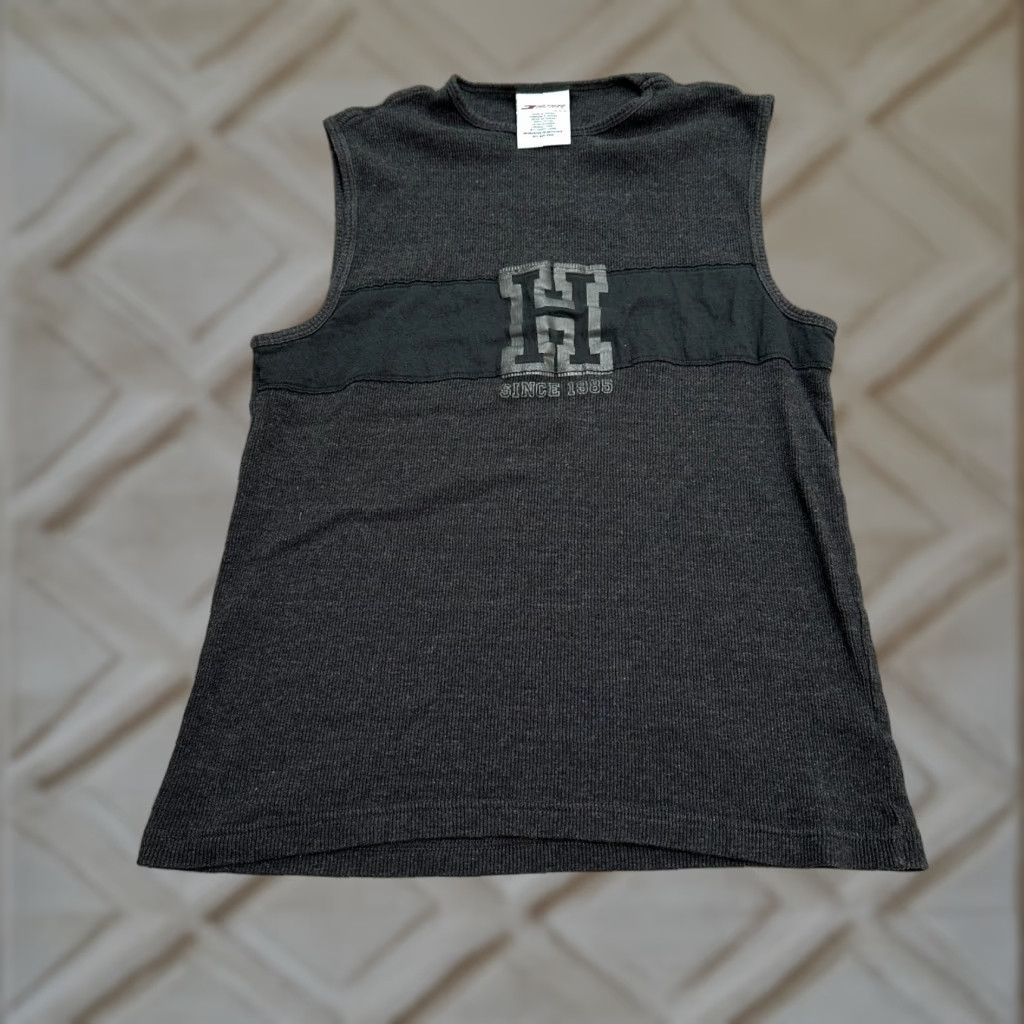 Tommy Hilfiger Tommy Hilfiger Athletics Tank Top Womens Medium Dark Gray Ribbed Knit Sleeveless Tank Size M / US 6-8 / IT 42-44 - 1 Thumbnail