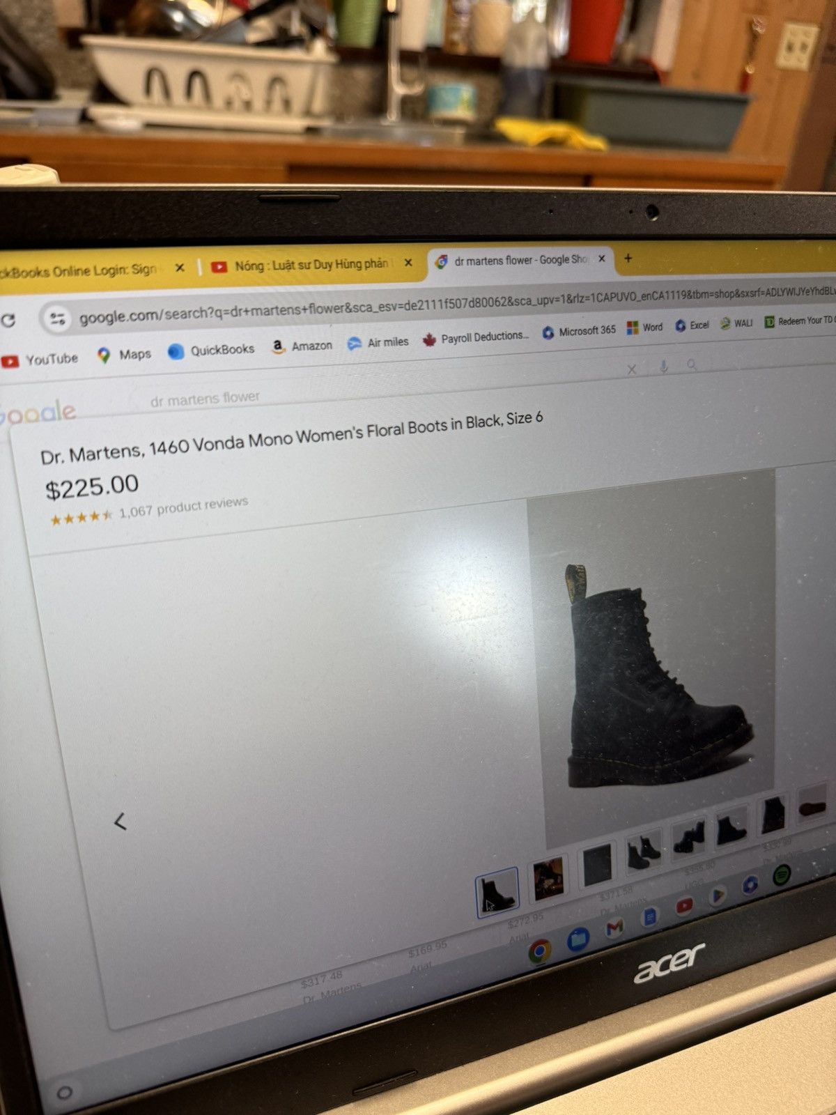 Dr. Martens Dr. Marten 1460 Vondo Mono Floral Boot Size US 7 / IT 37 - 6 Thumbnail
