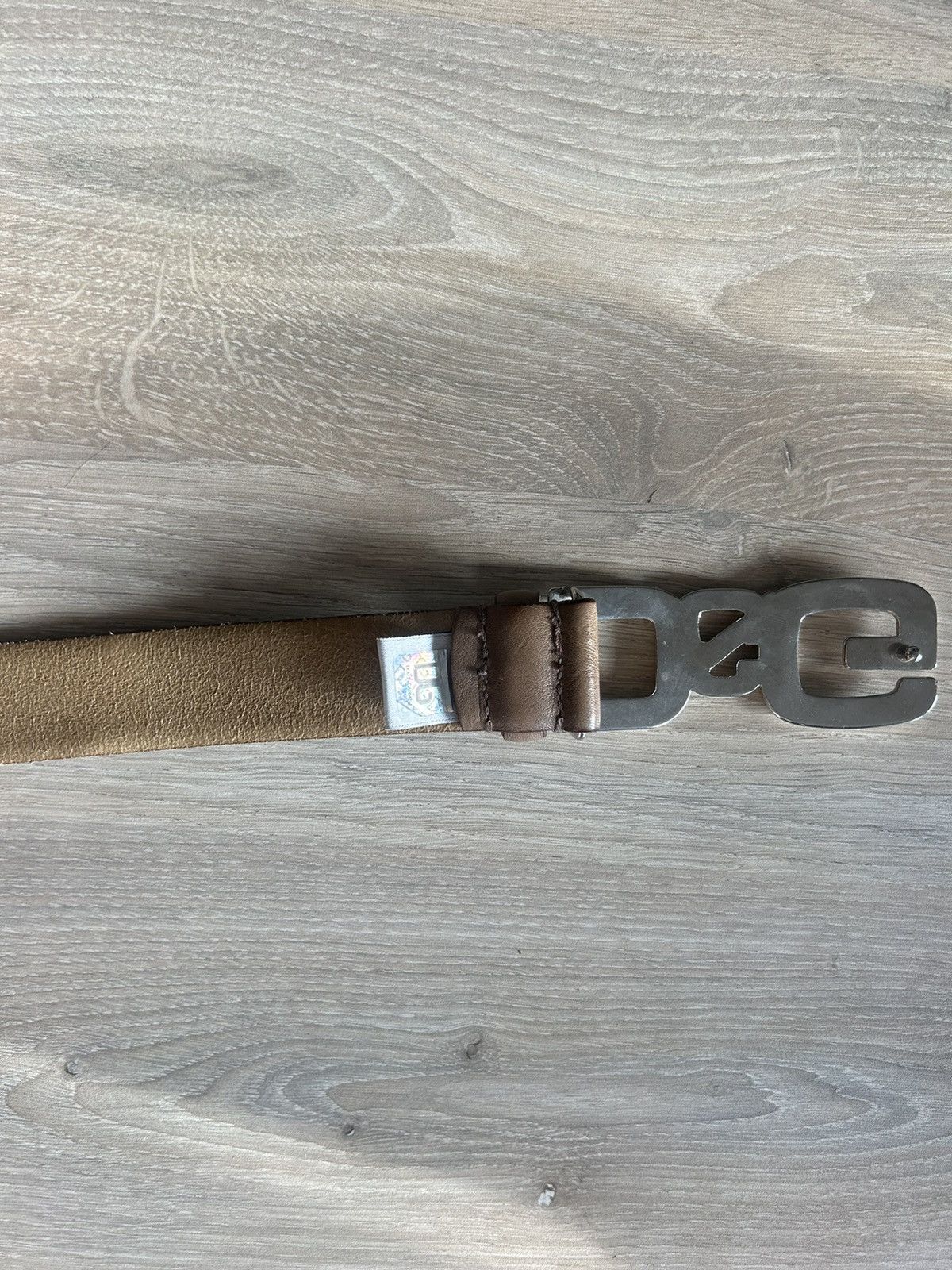 Dolce & Gabbana Y2K Dolce & Gabbana Oversized Logo Buckle Leather Belt 85 cm Size 36 - 6 Thumbnail