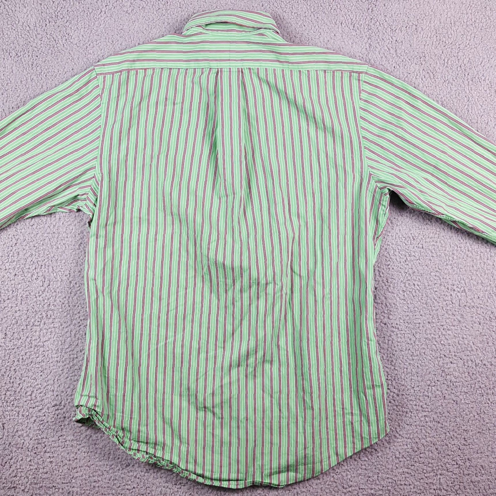 Ralph Lauren VINTAGE Ralph Lauren Men’s Button-Up Shirt Cotton Green Striped 90s Y2K Preppy Collared Large Size US L / EU 52-54 / 3 - 4 Thumbnail