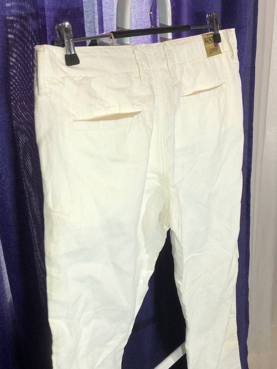 Napapijri × Vintage Napapijri White Chinos Pants Vintage Size US 38 / EU 54 - 8 Thumbnail