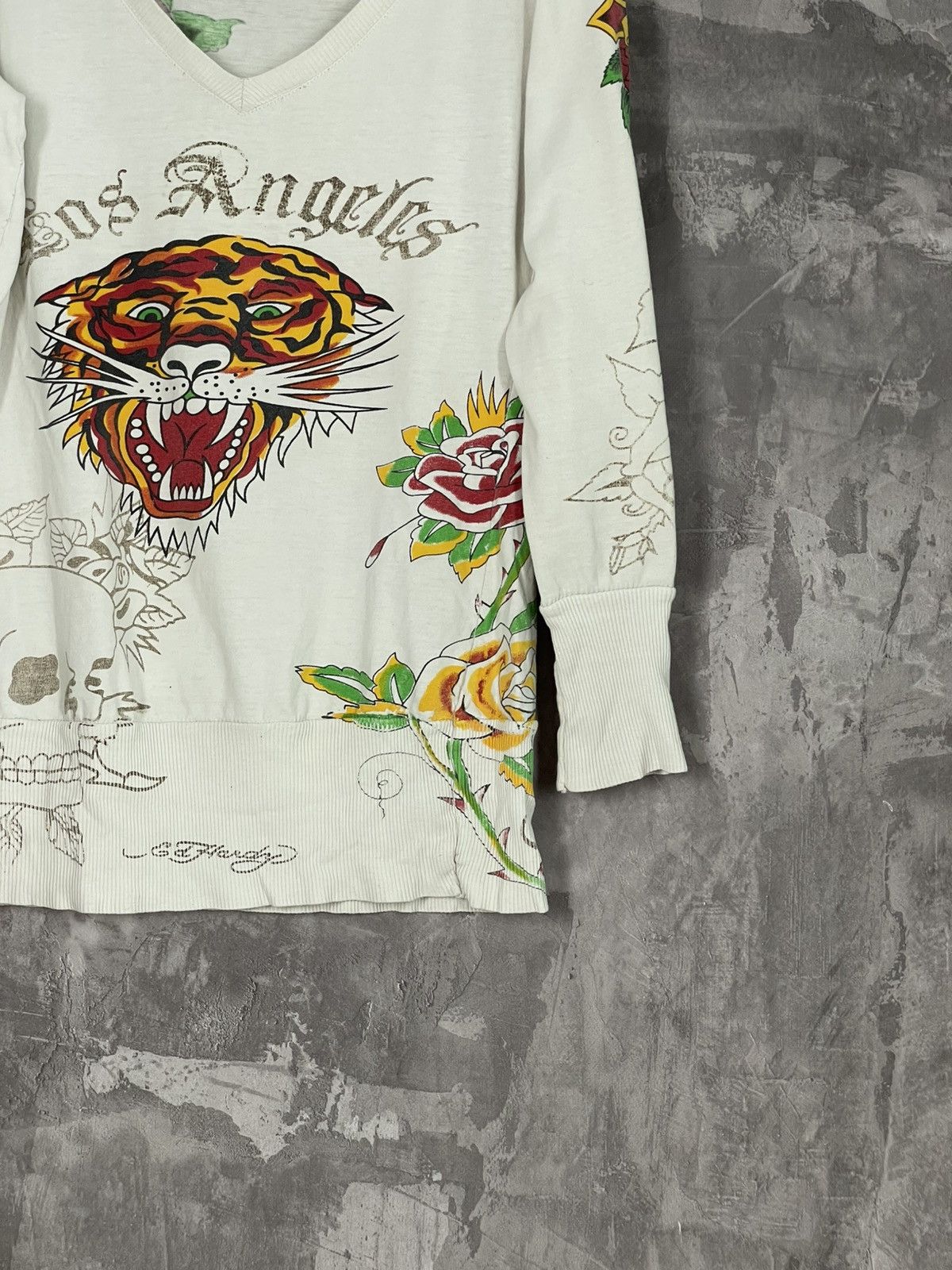 Christian Audigier × Ed Hardy Ed Hardy by Christian Audigier Long Sleeve Y2K Distressed Size L / US 10 / IT 46 - 6 Thumbnail