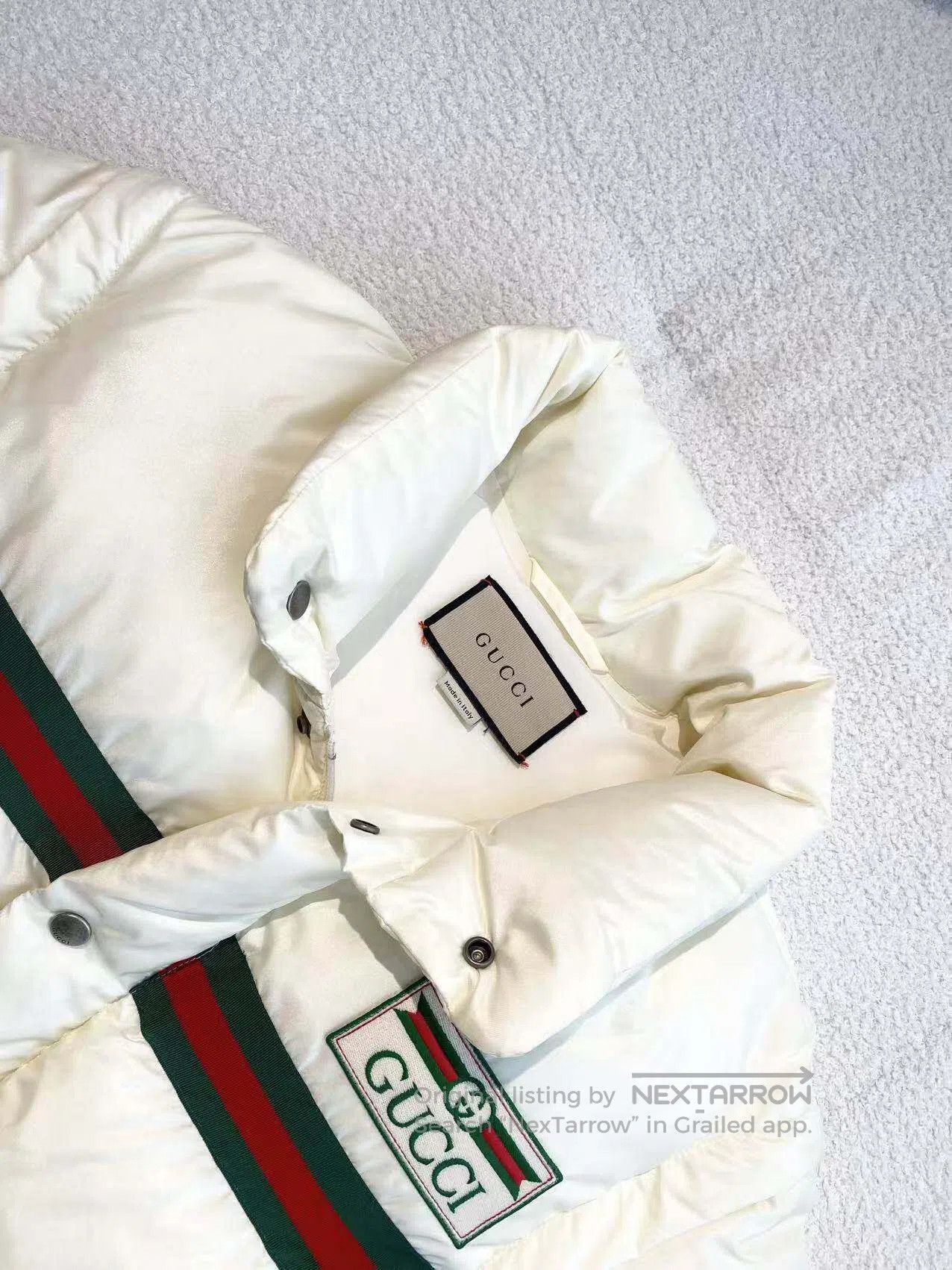 Gucci Guicci Red and green stripe logo down jacket| Size XS / US 0-2 / IT 36-38 - 4 Thumbnail