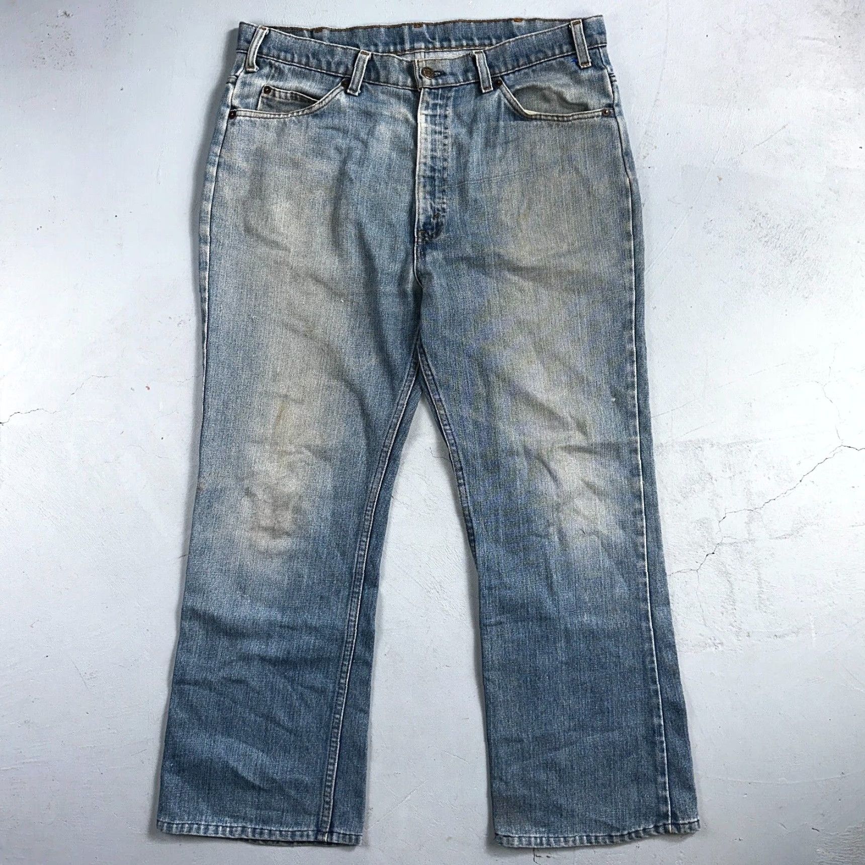 Levi's VINTAGE Levi's 517 Jeans Boy—Levi's 517 Bootcut Denim Blue 38x32 USA 80s Talon Act Orange Tab Mens Regular Cotton Size US 38 / EU 54 - 2 Thumbnail