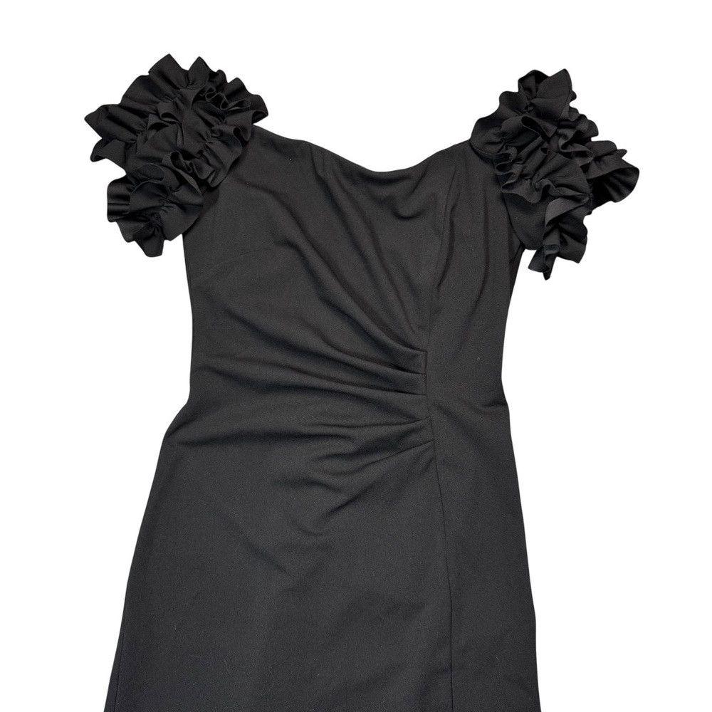 Other NWT New Xscape Evenings Ruffle Off the Shoulder Crepe Gown Size M / US 6-8 / IT 42-44 - 5 Thumbnail