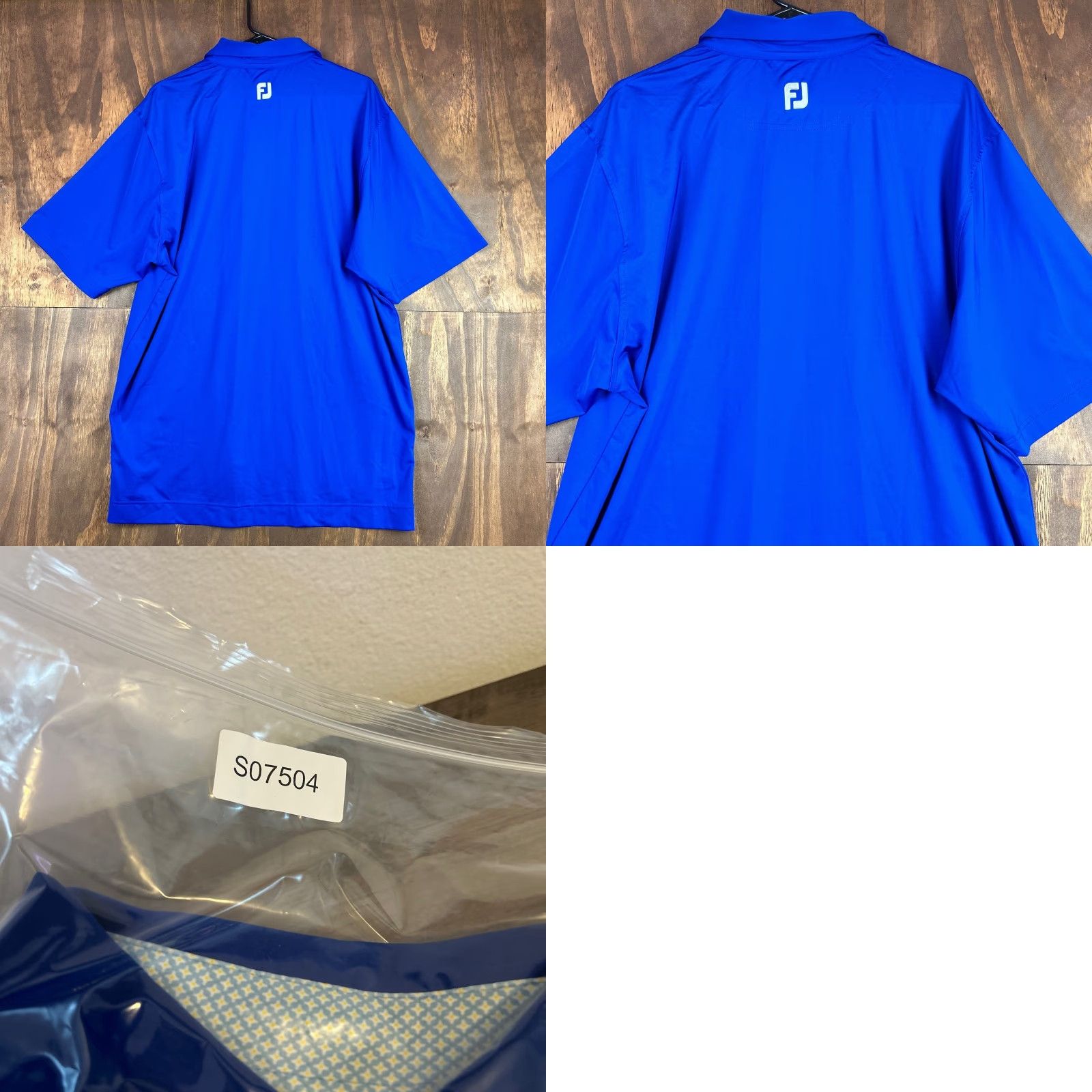 Footjoy FootJoy Mens Polo Shirt Blue Golf Athleisure Quick Dry Stretch Large Regular Short Sleeve Button-Down Collared Shirt Size US L / EU 52-54 / 3 - 8 Thumbnail