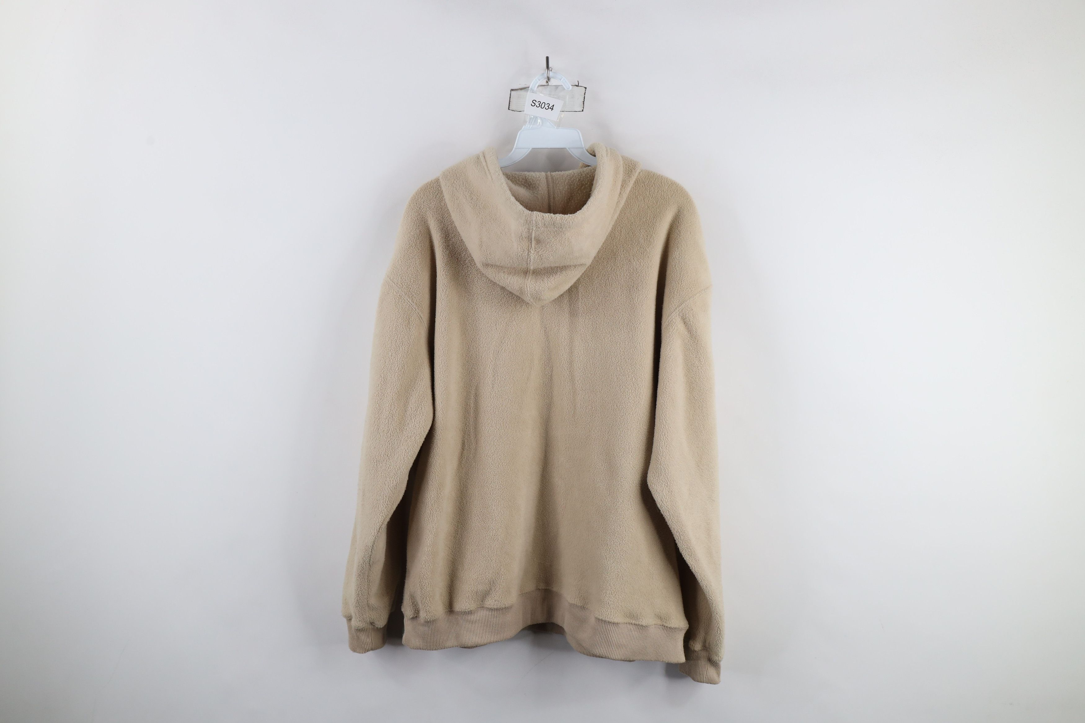 Vintage Vintage 90s Bum Equipment Fleece Hoodie Sweatshirt Beige Size US M / EU 48-50 / 2 - 9 Thumbnail