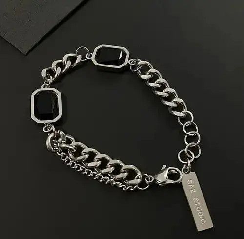 Other Vintage black gem bracelet Size ONE SIZE - 3 Thumbnail