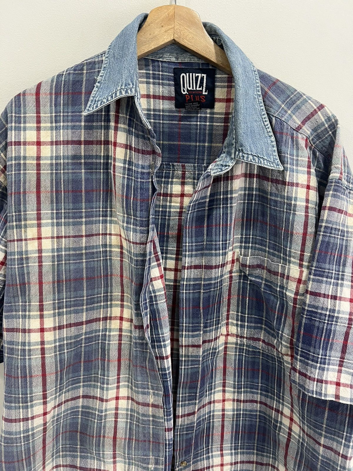 If Six Was Nine Vintage Plaid Flannel Short Sleeve shirt 90s Size US L / EU 52-54 / 3 - 3 Thumbnail