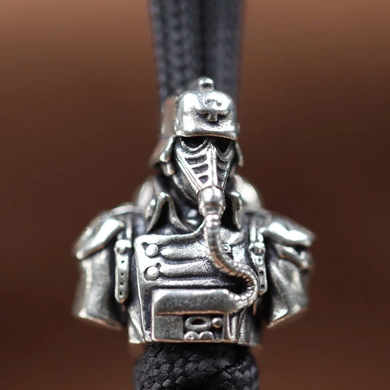 Handmade 3Pcs Biochemical Guard Knife Beads Paracord Bead Zipper Size ONE SIZE - 1 Thumbnail
