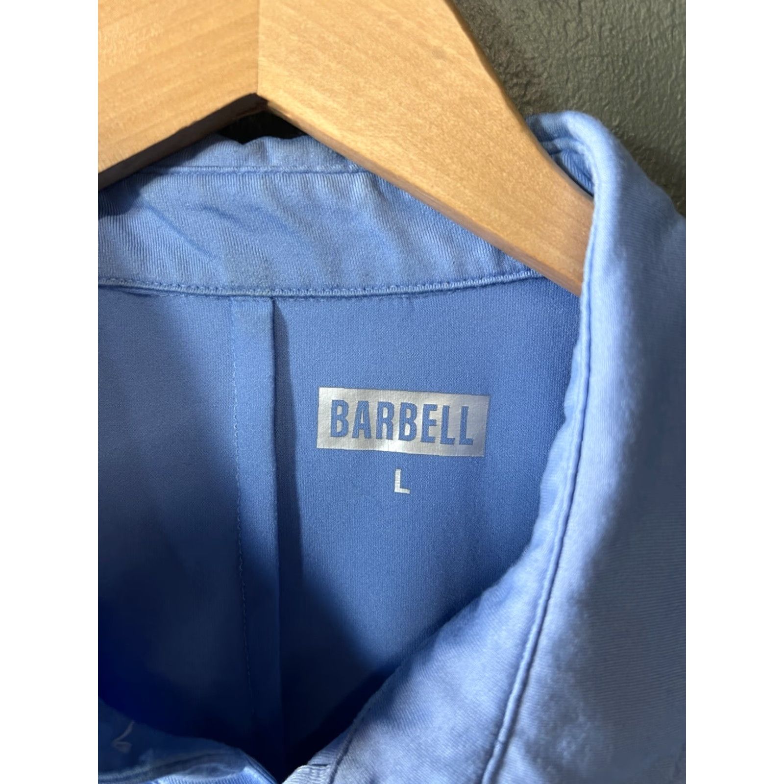 Vintage Barbell Apparel Polo Shirt Men’s Blue Short Sleeve Athletic Stretch L Regular Size US L / EU 52-54 / 3 - 3 Thumbnail