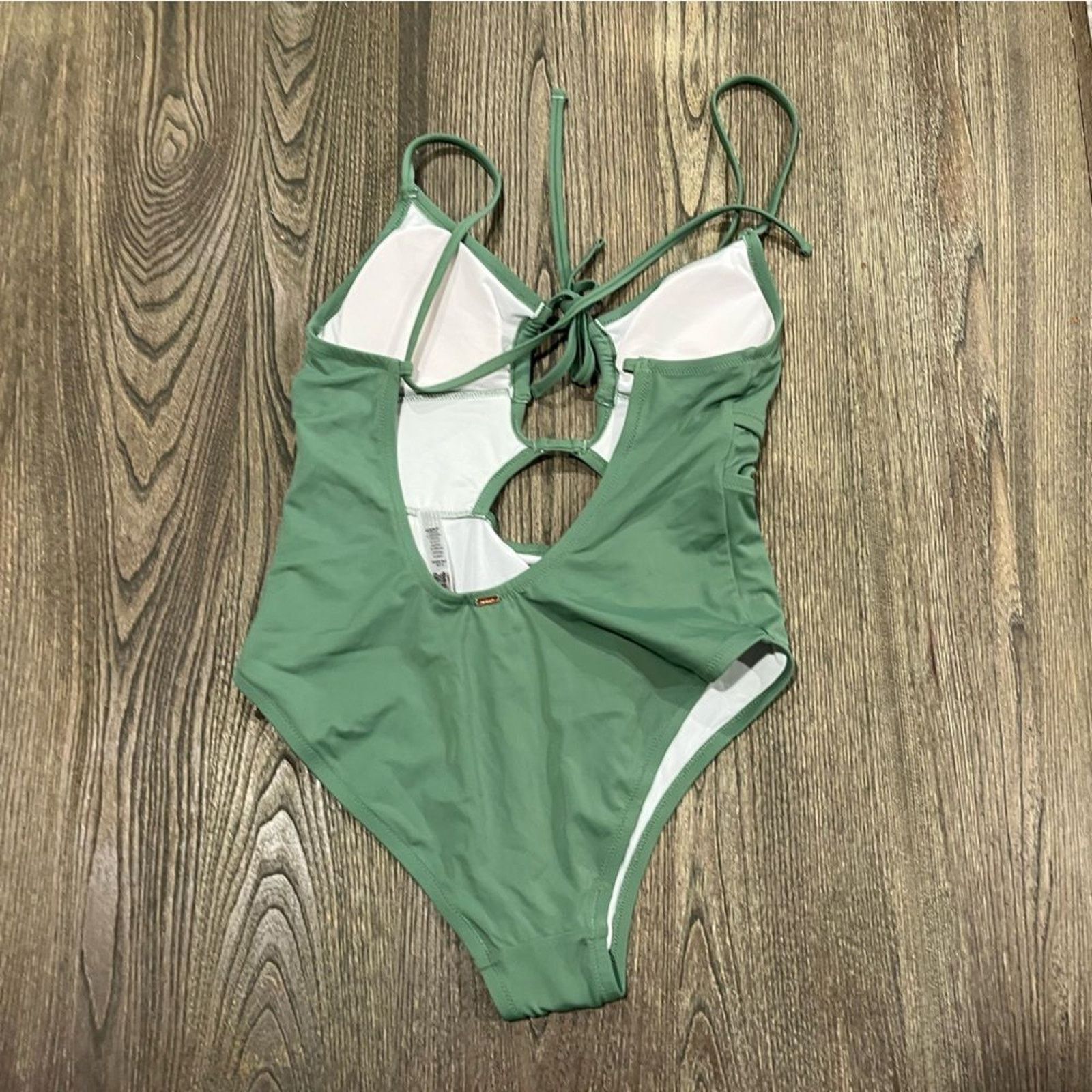 Vintage NWOT PINK Victoria's Secret Swimsuit Cut-Out Keyhole L Size ONE SIZE - 4 Thumbnail