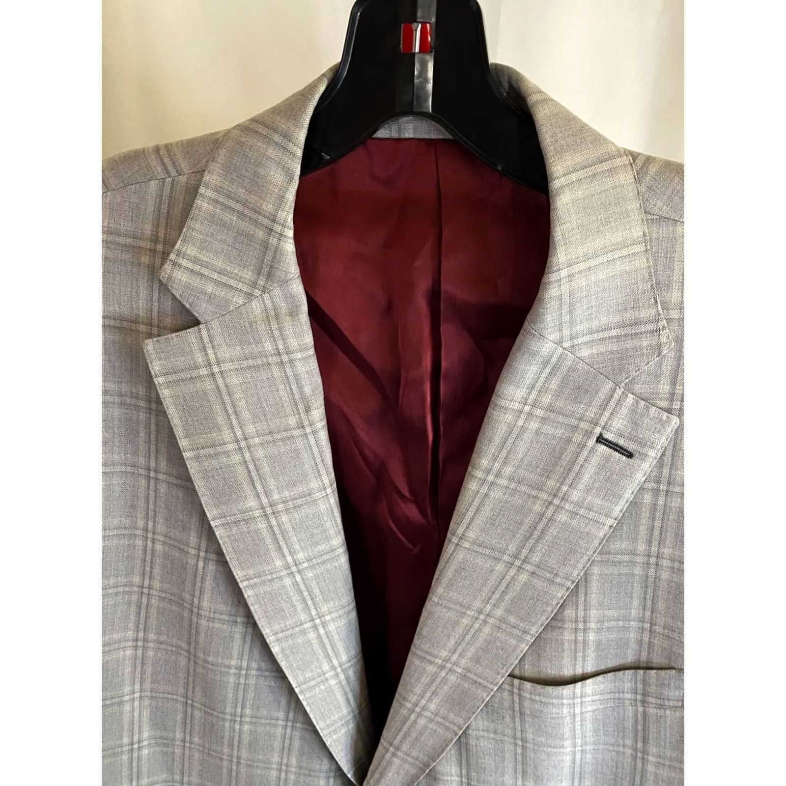 Vintage Gentlemans Cooperative Jacket Blazer 44L Mens Plaid Wool Coat Coat 44L Sharp 90s Event Theme Size 44R - 7 Thumbnail