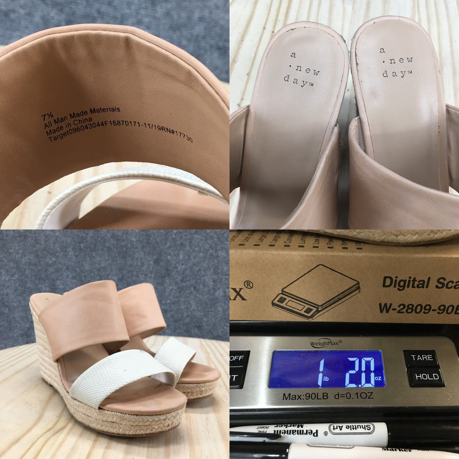 Vintage A New Day Sandals Womens 7.5 Adelina Espadrille Brown Faux Leather Wedge Heels Size US 8 / IT 38 - 10 Thumbnail