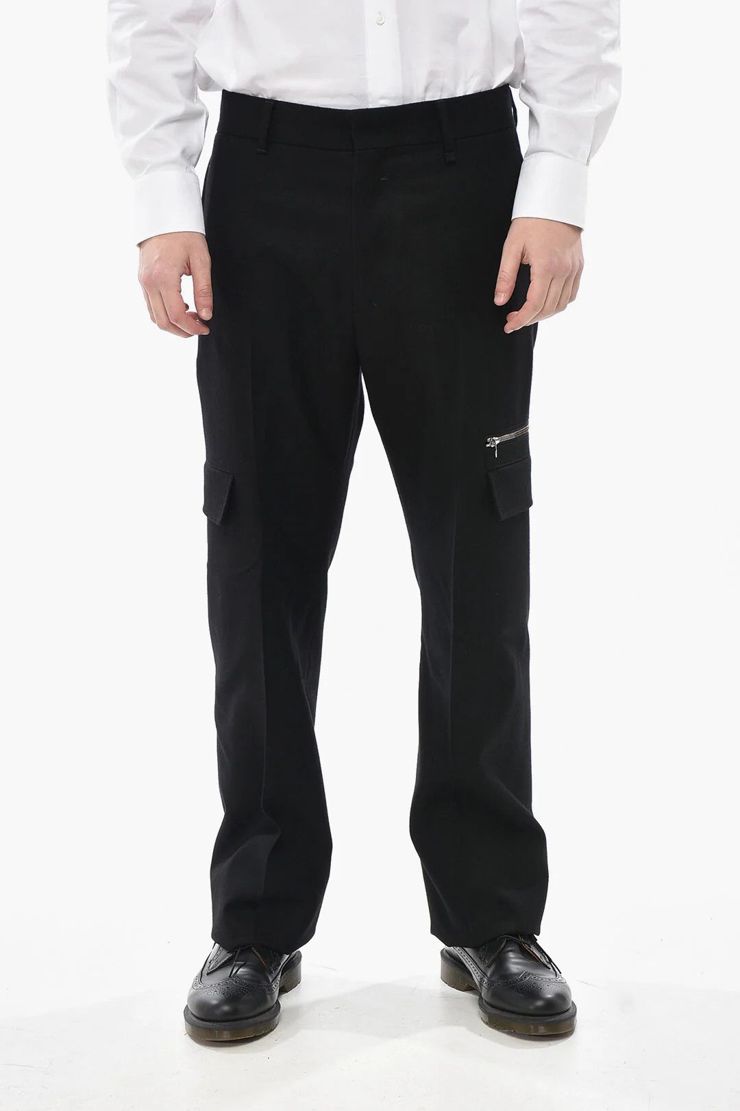 Givenchy og1mm0326 Wool-Flannel Cargo Pant in Black Size US 34 / EU 50 - 1 Thumbnail