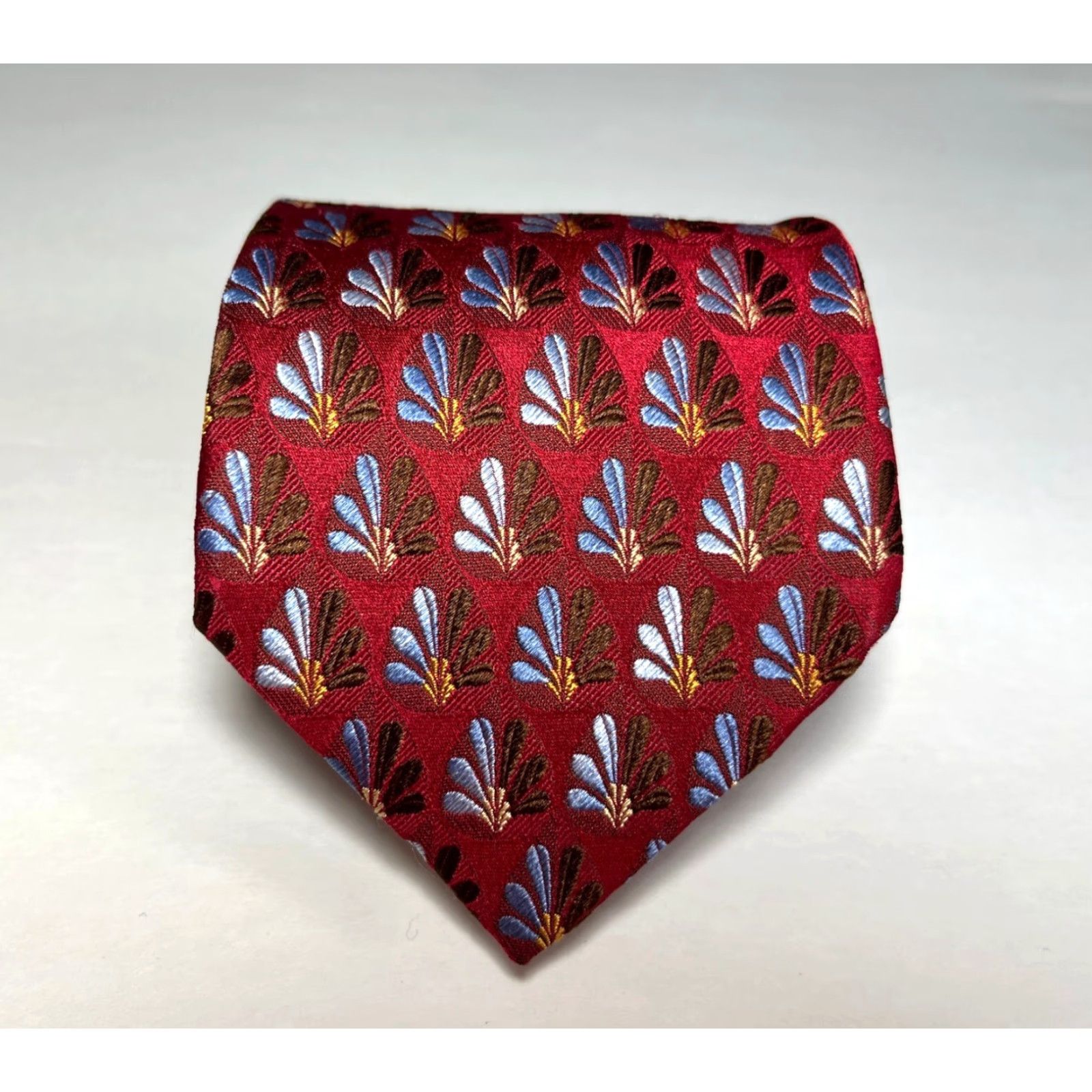 Ermenegildo Zegna Ermenegildo Zegna Tie Men Silk Floral Made in Italy - Red Multicolor Woven 59" 3.75" Wide Designer Necktie Size ONE SIZE - 2 Thumbnail