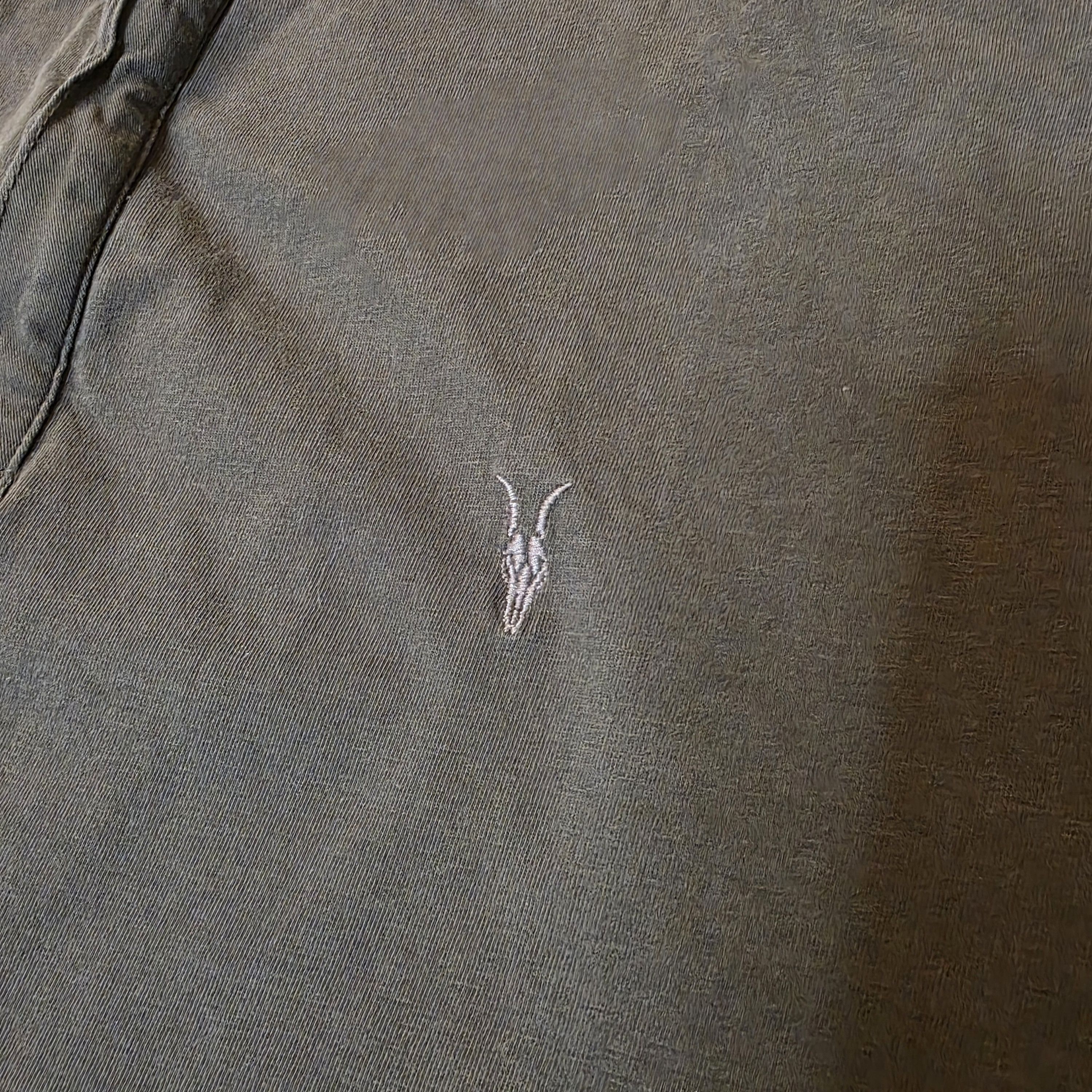 Allsaints All Saints Grey Short Sleeve Polo Shirt Size US XXL / EU 58 / 5 - 2 Thumbnail