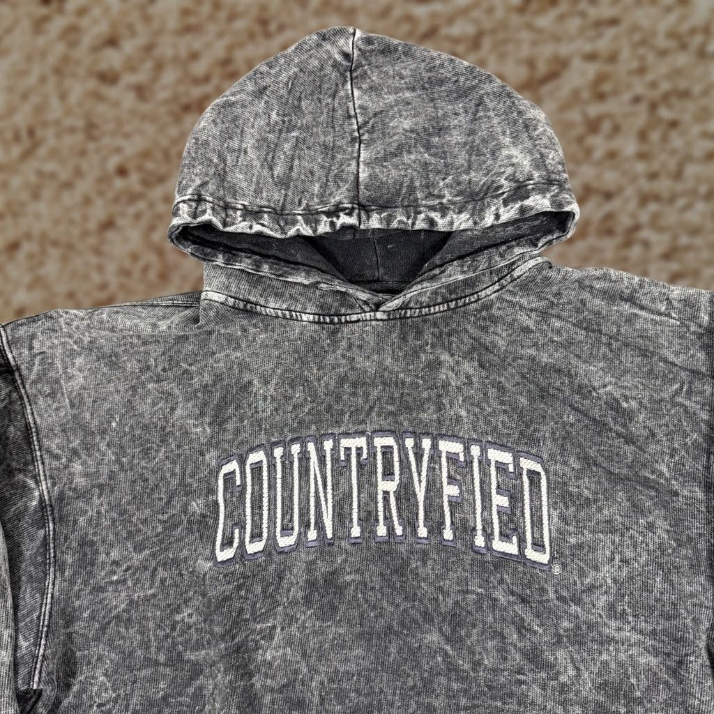 Vintage US VINTAGE Hoodie Mens Large Gray Acid Washed Embroidered Long Sleeve Pullover Hooded Shirt 90s Retro Logo Size US L / EU 52-54 / 3 - 1 Thumbnail
