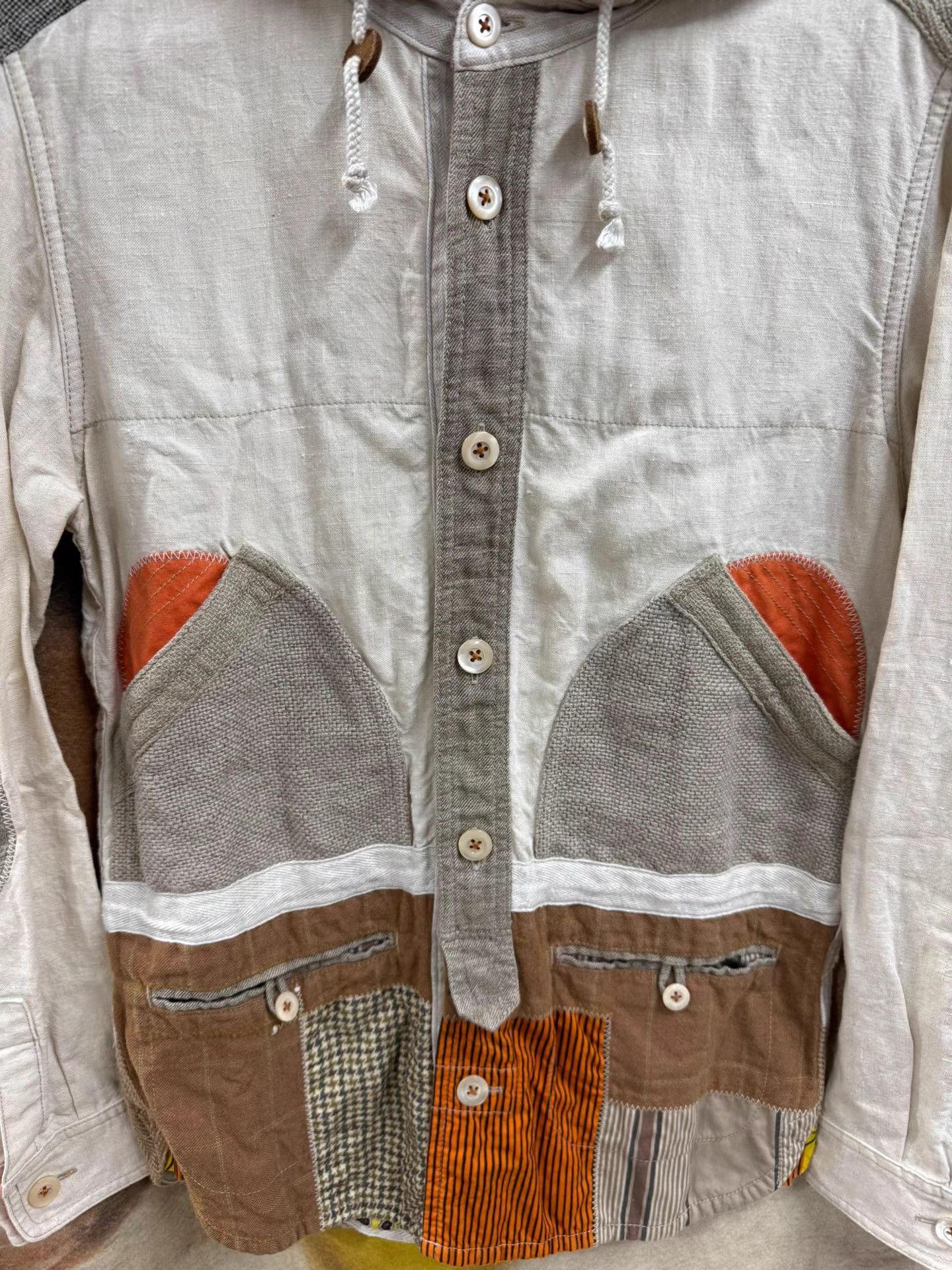 Junya Watanabe Junya Watanabe Patchwork Linen Jacket K20 Size US S / EU 44-46 / 1 - 4 Thumbnail