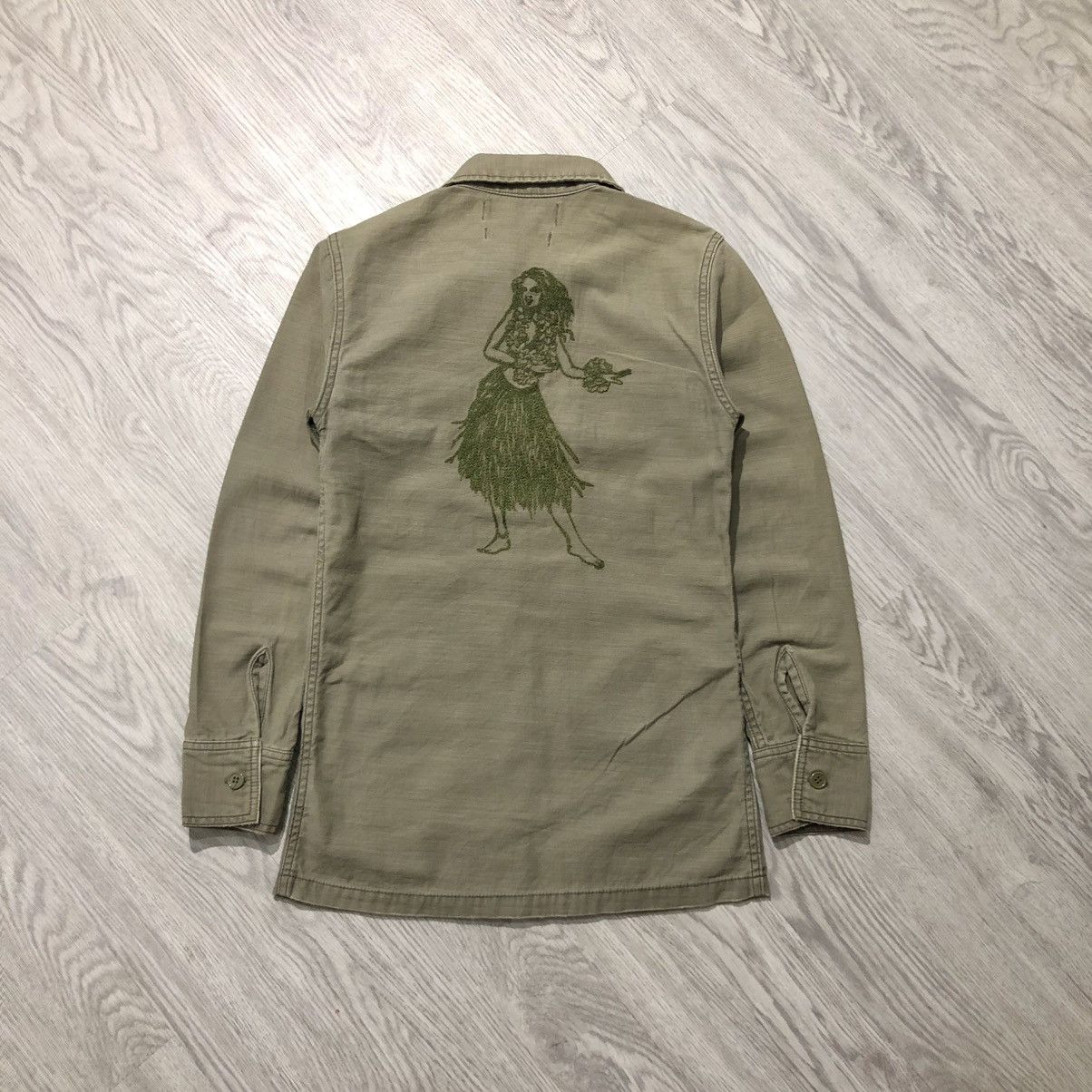 Remi Relief 🇯🇵 Remi Relief Japan Workshirt Double Pocket Military Green Size US XS / EU 42 / 0 - 11 Thumbnail