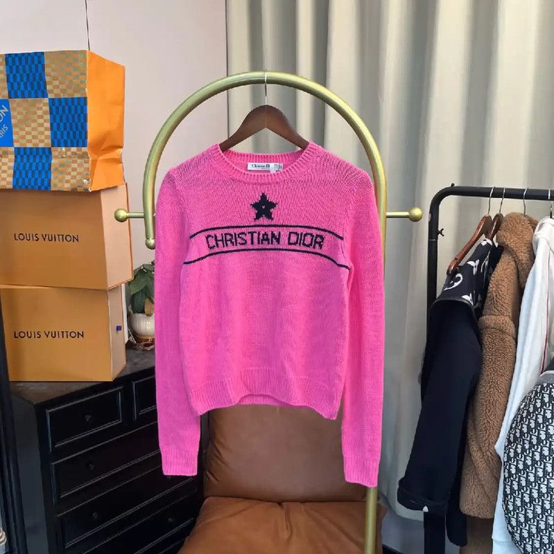 Dior Dior Pink Wool Pullover Sweater 0089 Size S / US 4 / IT 40 - 1 Thumbnail