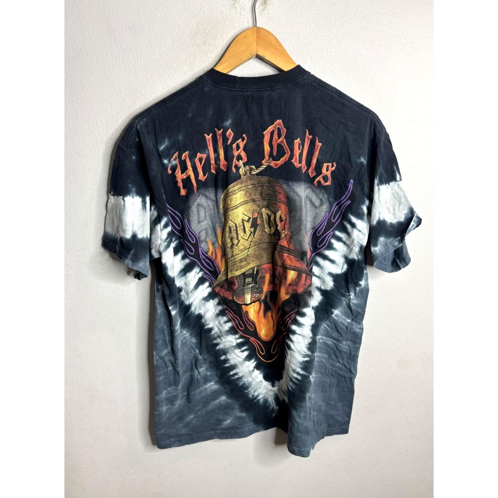 Liquid Blue Liquid Blue Shirt Mens L Hell Bells Tie Dye Flames Graphic Tee Rock Size US L / EU 52-54 / 3 - 4 Thumbnail