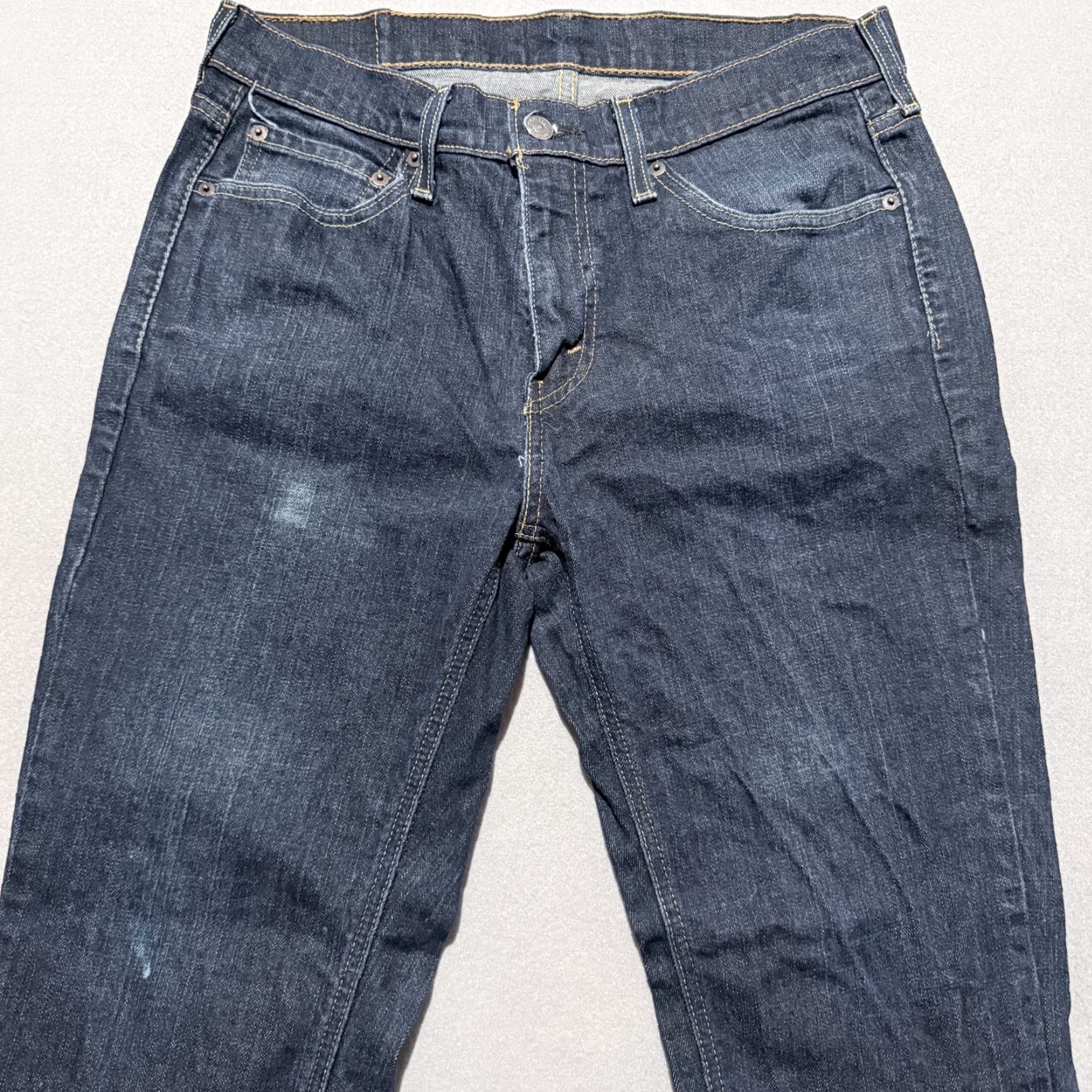 Levi's Levi's 541 Jeans Men Blue Denim Low Rise Distressed - 31x30 - Athletic Taper Style Jeans Size US 31 - 3 Thumbnail