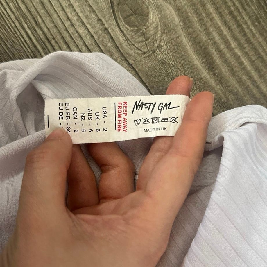 Other nastygal collection white ribbed long sleeve turtleneck top Size XS / US 0-2 / IT 36-38 - 5 Thumbnail