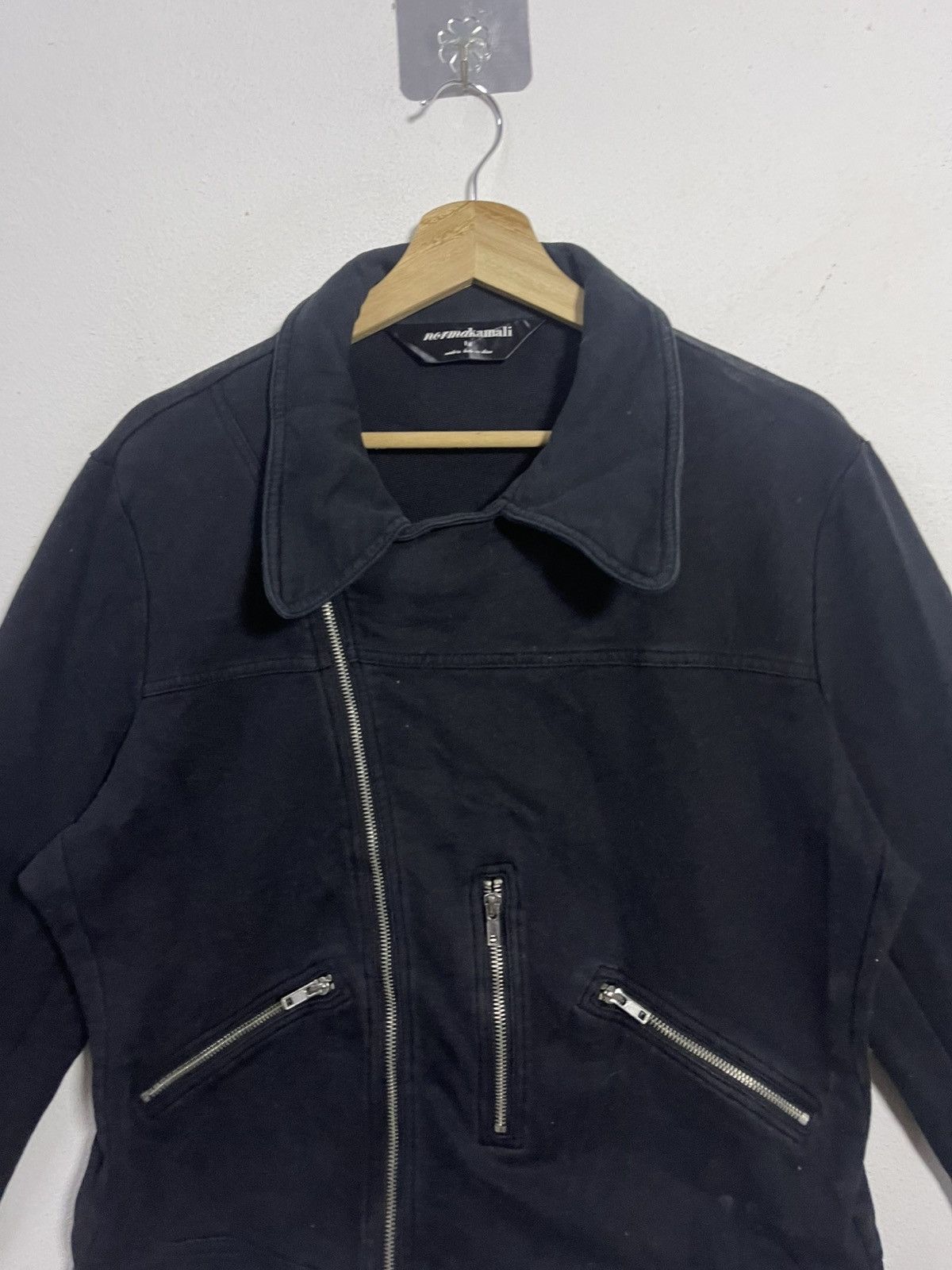 Norma Kamali Norma Kamali Black Moto Jacket Size L / US 10 / IT 46 - 4 Thumbnail