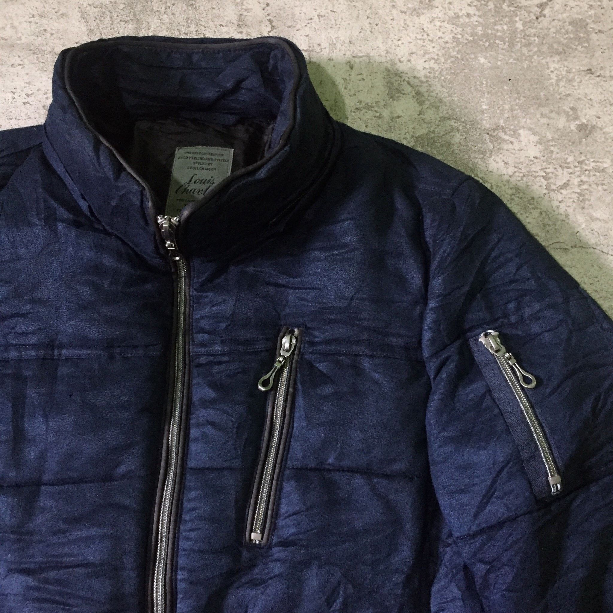 Japanese Brand Louis Chavlon Faux Suede Pattern Rider Replace Hoded Jacket Size US L / EU 52-54 / 3 - 3 Thumbnail