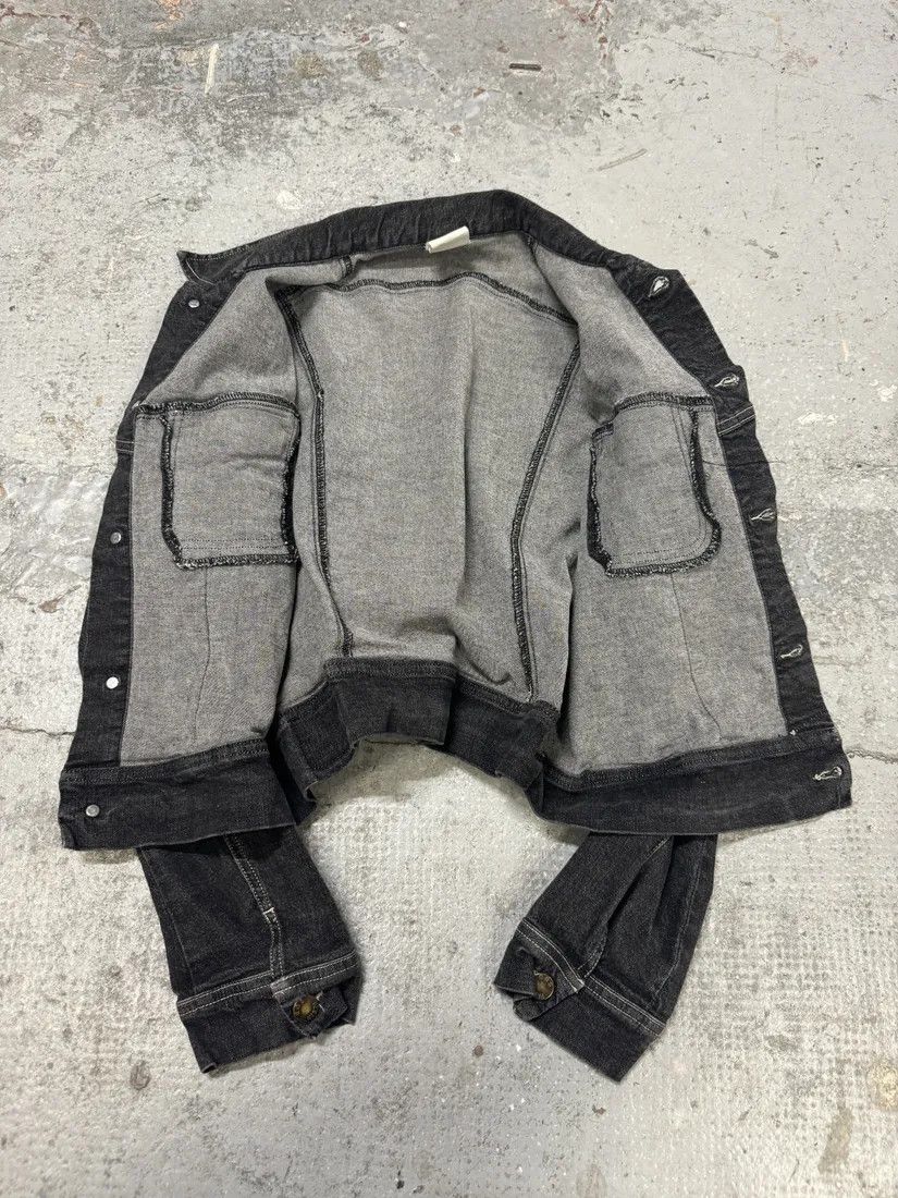 Vintage 2000s Plein Sud Cropped Grey Denim Jacket Size S / US 4 / IT 40 - 4 Thumbnail