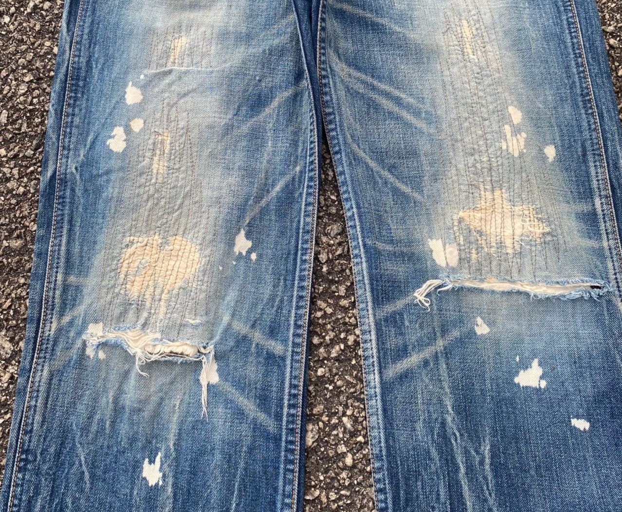 Wrangler Vintage 80s Wrangler Blue Bell Distressed Denim Size US 32 / EU 48 - 11 Thumbnail