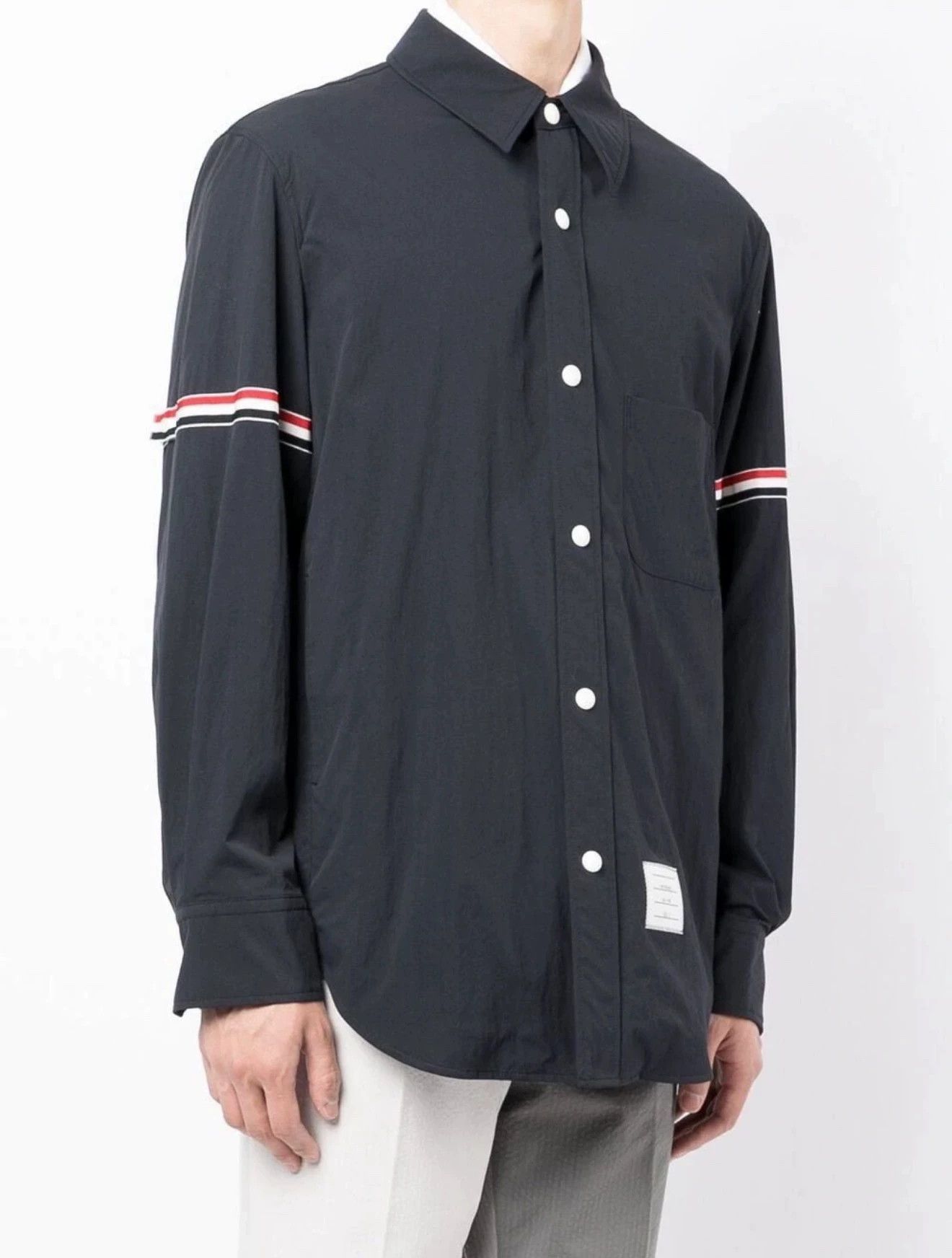 Thom Browne Thom Browne Double Sleeve Badge Jacket Navy Size3 Size US L / EU 52-54 / 3 - 9 Thumbnail
