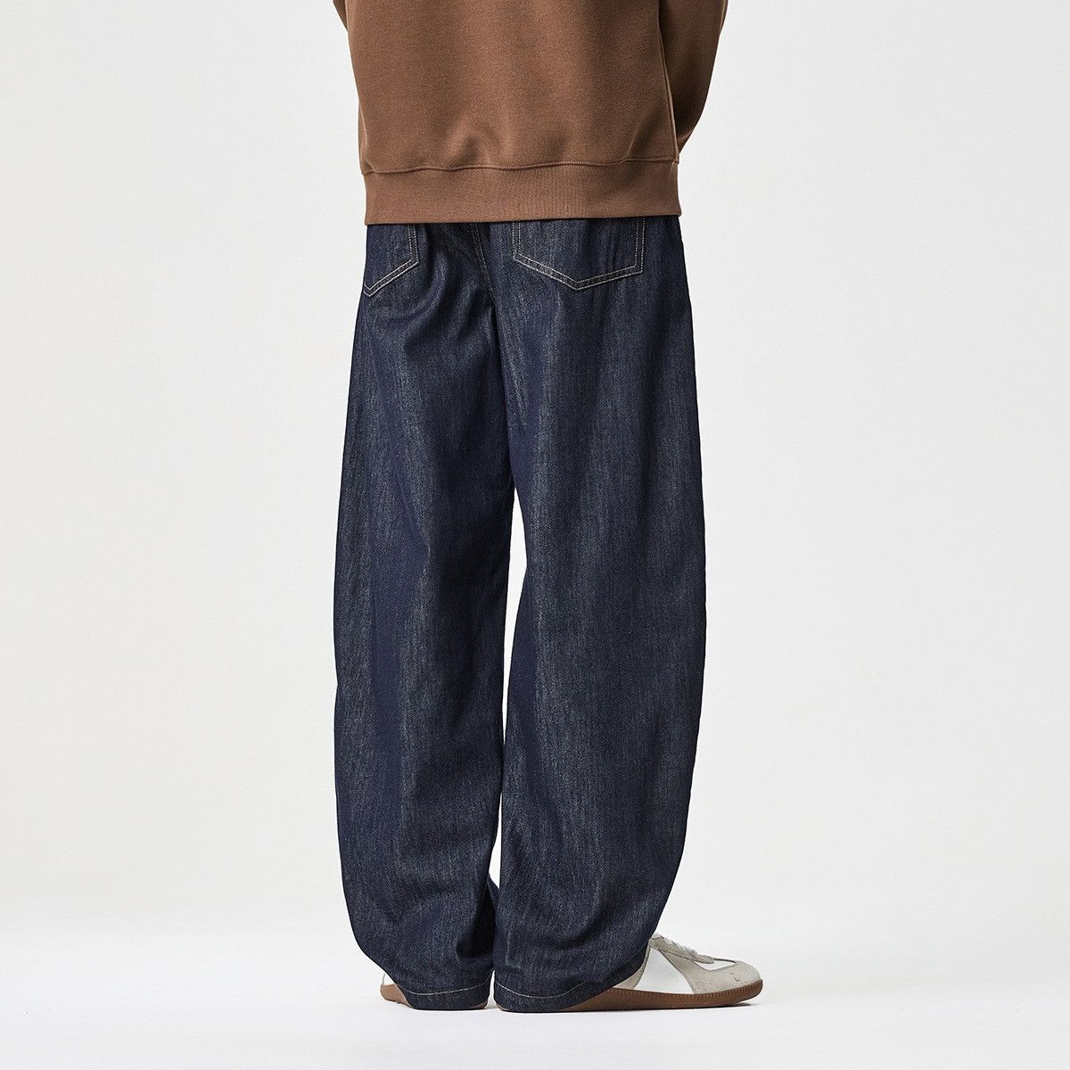 Jean Retro washed men's trendy loose curved trousers casual Size US 32 / EU 48 - 3 Thumbnail
