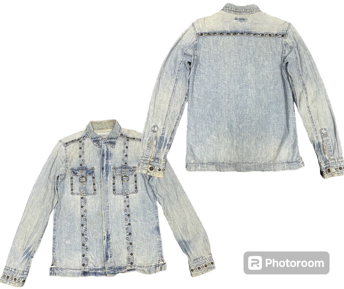 Japanese Brand 2000s KMRII INSPIRED STUDDED DENIM BUTTON UP DISTRESSED Size US S / EU 44-46 / 1 - 1 Thumbnail