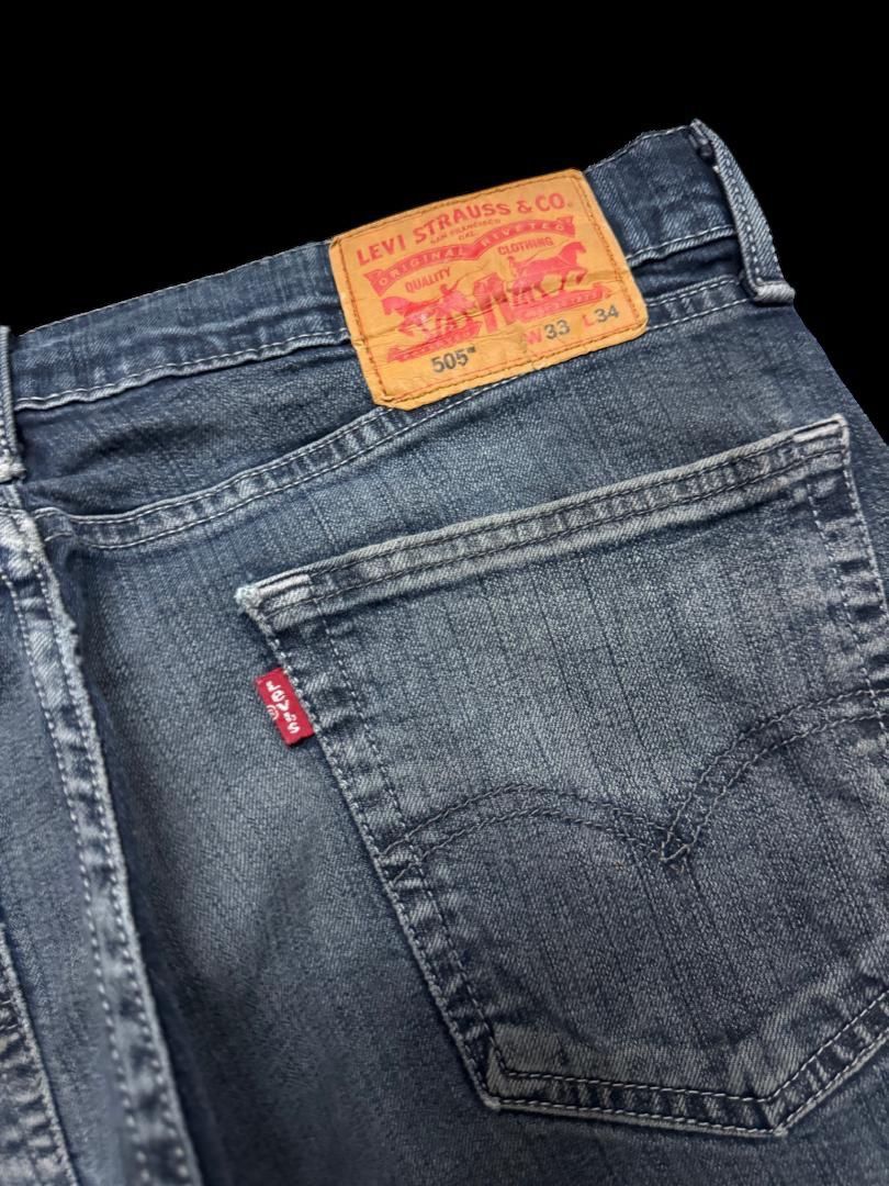 Levi's GRUNGE Vintage Y2K Levi’s Rusty Thrashed Distress Dark Jean Size US 33 - 21 Thumbnail