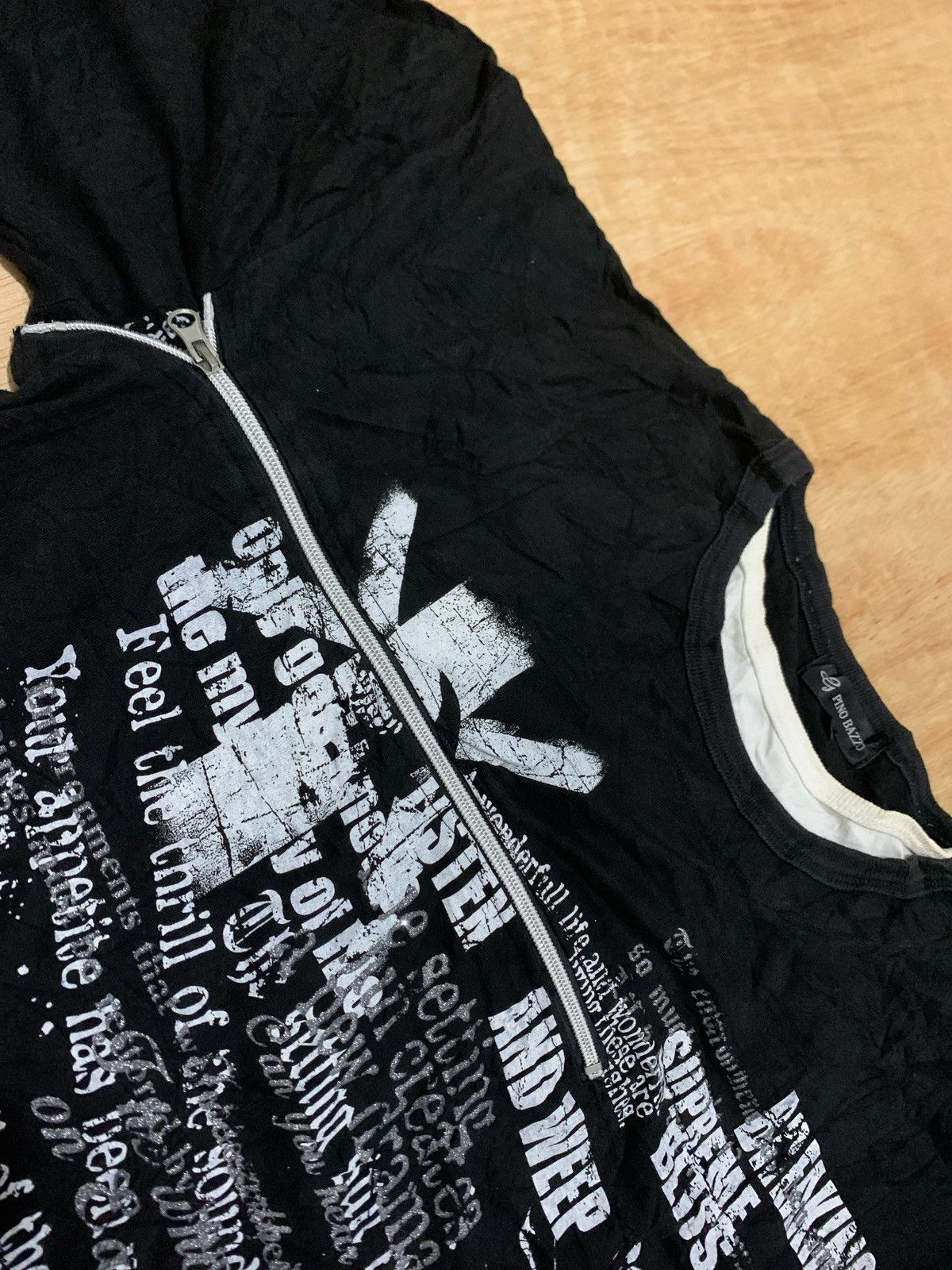 Japanese Brand Vintage Y2k Pino Bazzo Multi Zipper Tshirt Ifsixwasnine Size US XL / EU 56 / 4 - 4 Thumbnail