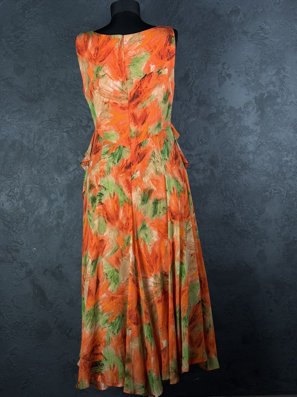 Max Mara Max Mara Studio Silk Midi Dress Floral Print Size XL / US 12-14 / IT 48-50 - 7 Thumbnail
