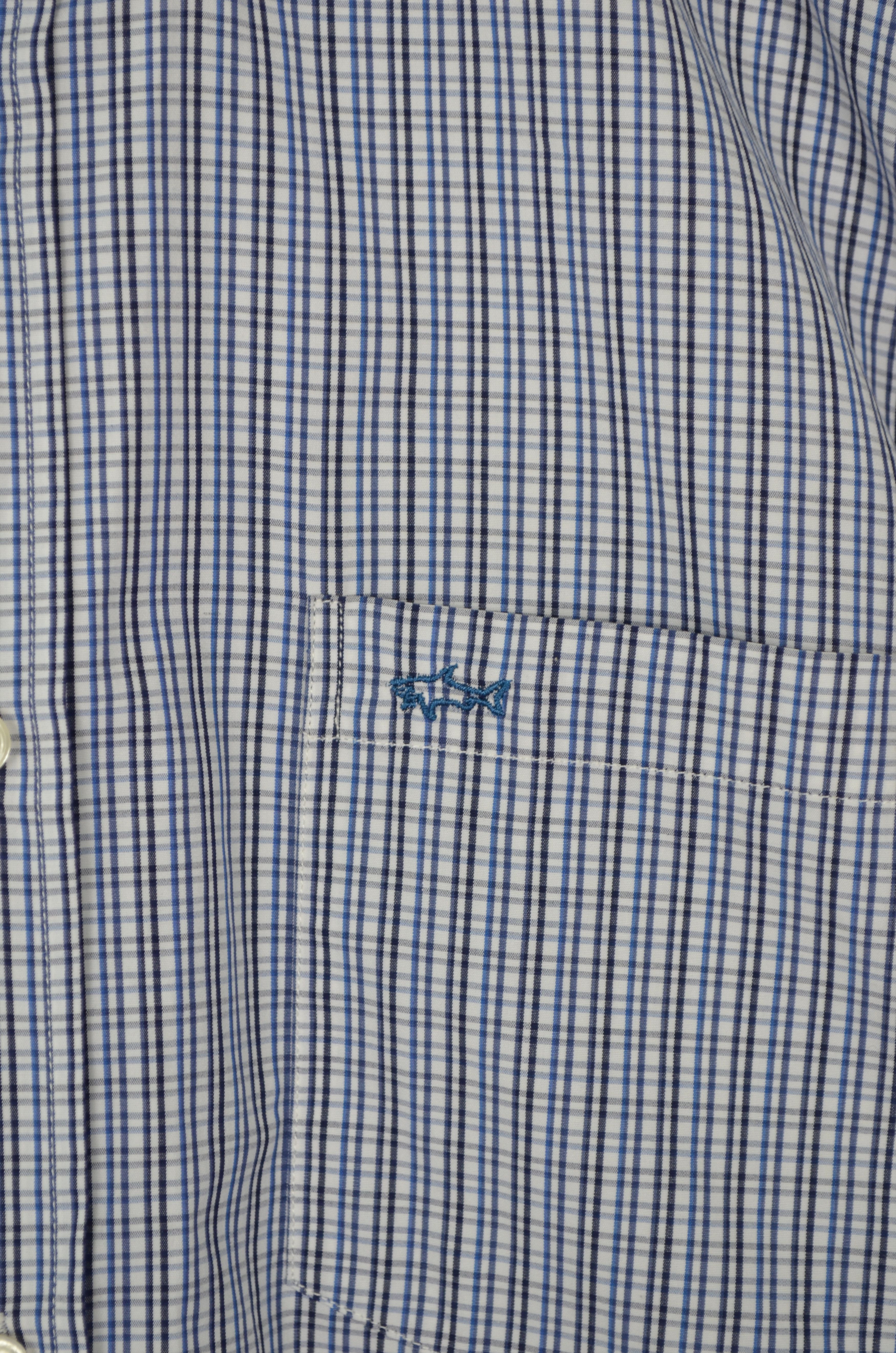 Paul & Shark Paul&Shark White Blue Check Shirt Size XL (42) Luxury Size US XL / EU 56 / 4 - 4 Thumbnail