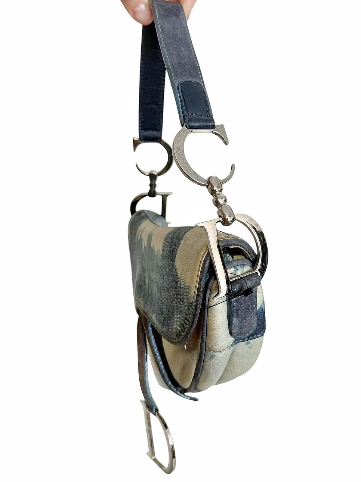 Dior Galliano Tie Dye Trompe L’oeil Saddle Bag Size ONE SIZE - 5 Thumbnail
