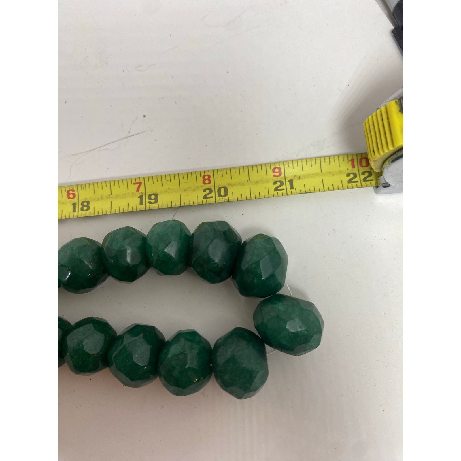 Other Jade Dark Green 12-21mm Gemstone Necklace 12-21" Adjustable Size ONE SIZE - 5 Thumbnail